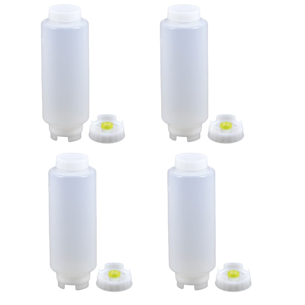 Kit com 04 Bisnaga Fifo 710 ml Molhos e Caldas Válvula Amarela