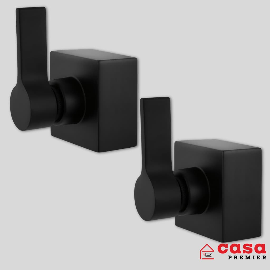 Kit 2 Acabamento De Registro Padrão Pressão 1416 Gaveta 1509 Preto Em Metal