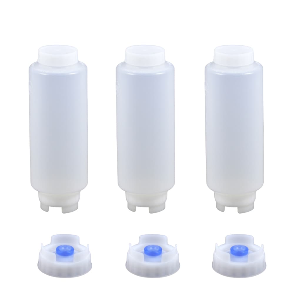 Kit com 03 Bisnaga Fifo 710 ml Molhos e Caldas Válvula Azul