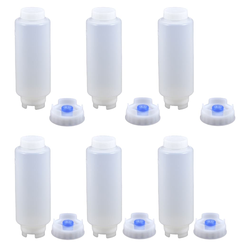 Kit com 06 Bisnaga Fifo 710 ml Molhos e Caldas Válvula Azul