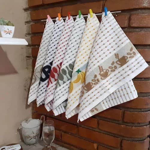 1 Pano de Prato/Copa Atoalhado Teka Gourmet 42x63cm