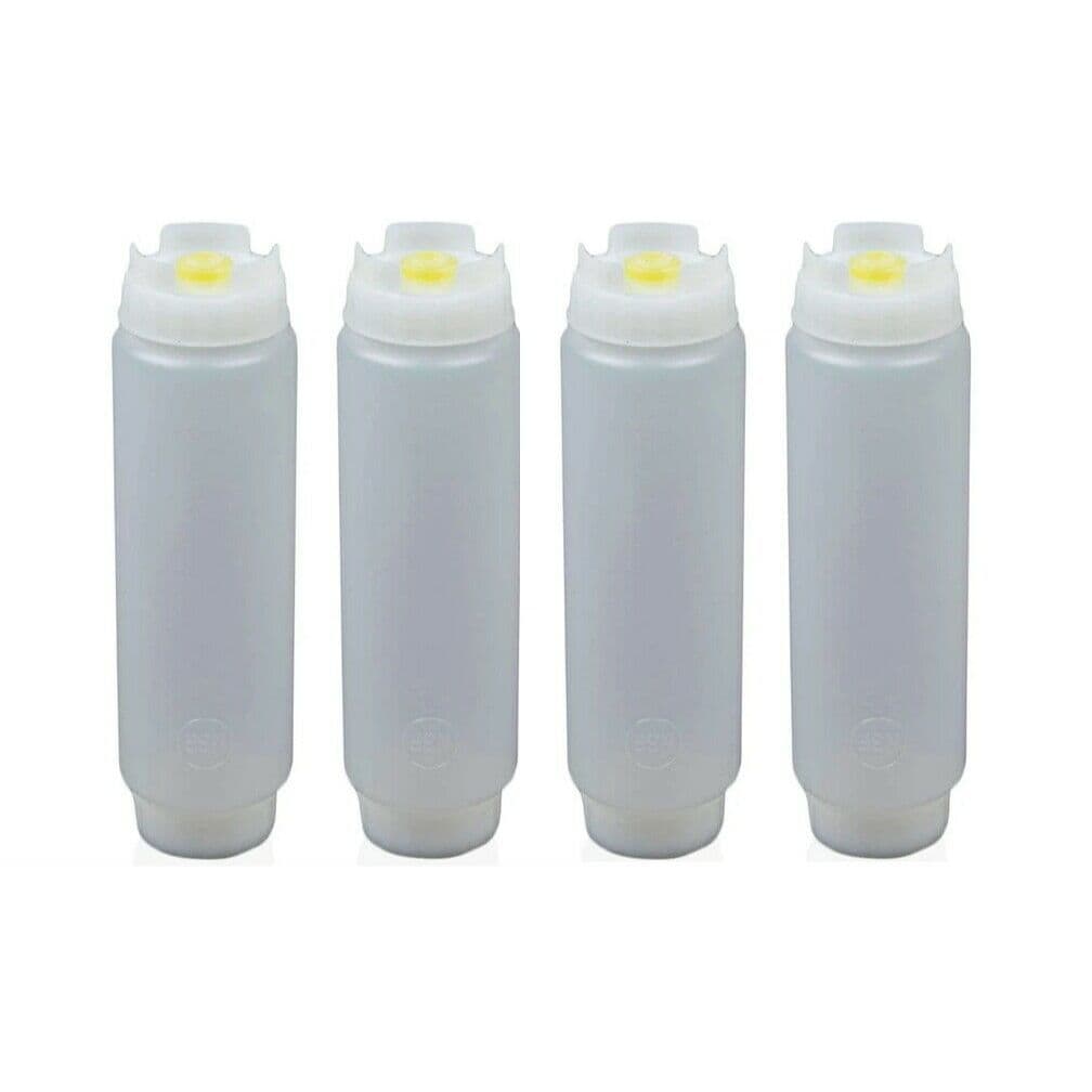Kit com 04 Bisnaga Fifo 473 ml Molhos e Caldas Válvula Amarela