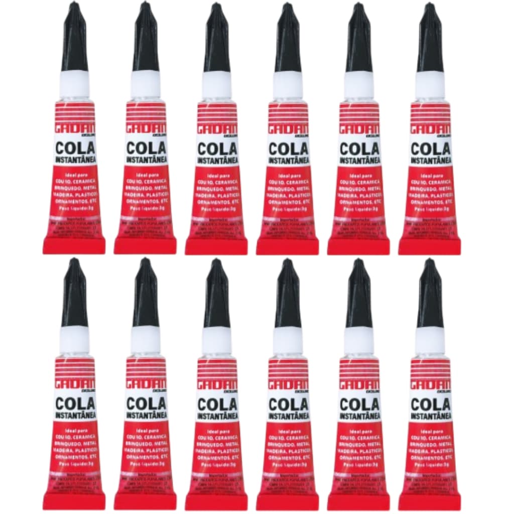 Cola Instantânea Super Bonder Gadan Multiuso 6 - 12 UNIDADES