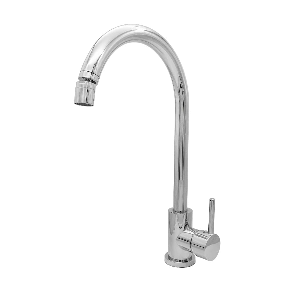 Torneira Monocomando Cozinha Articulável Alta Mesa Cromado Metal