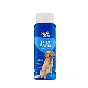Talco Banho a Seco para Cachorro Macho PetClean 100g Neutraliza Odor Perfuma