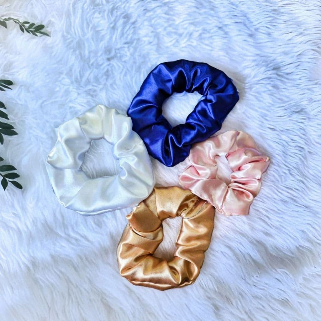 Xuxinha Scrunchie de Cetim para Cabelos Lisos Crespos e Cacheados Anti Quebra Sortidos - 10 unidades