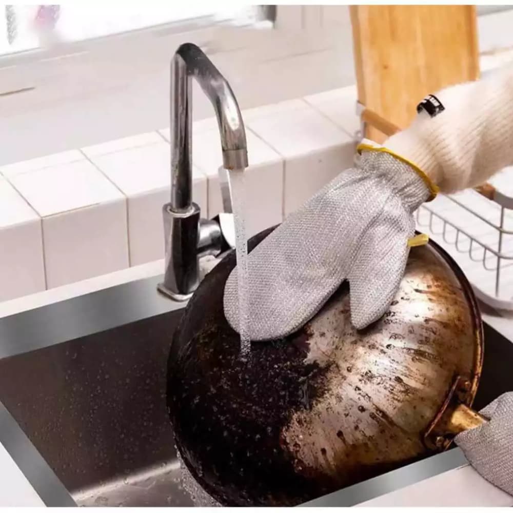 KIT 5 Luvas Lava Louça e Para forno, De Aço, fácil Limpeza Isolamento Térmico À Prova D'água beslu