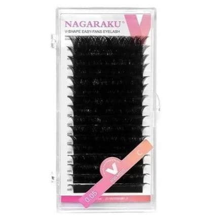 Cílios Nagaraku V-Shape Auto Fan Extensão Volume Indiano