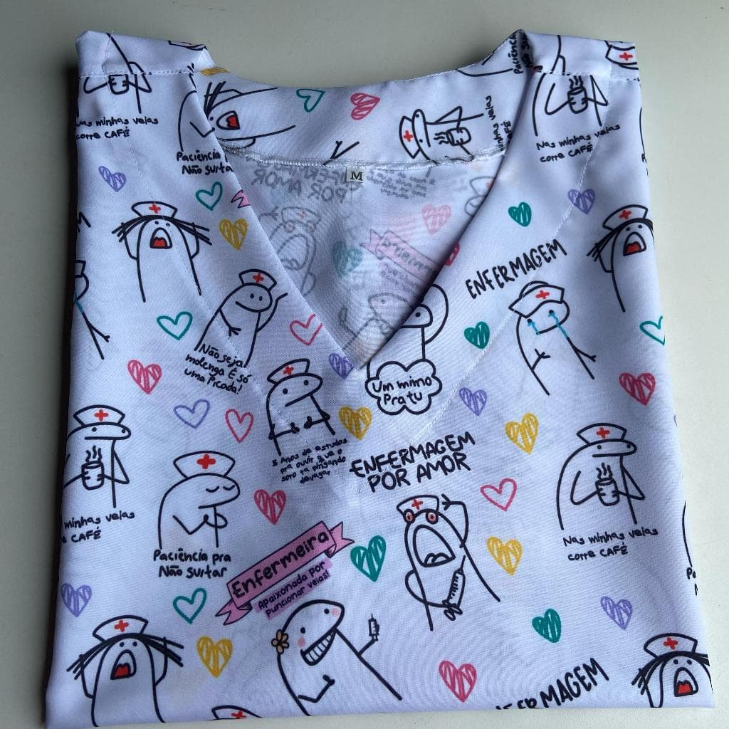 Blusa/Scub Feminino Bata personalizada (SOMENTE A BATA).