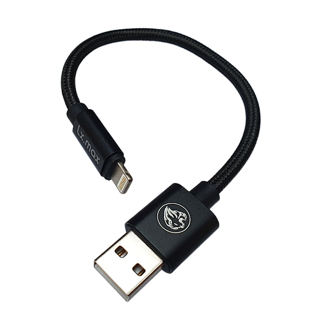 Cabo Usb Lightining Para celulares iPhone Com Entrada Lightining 20 Cm. Revestido