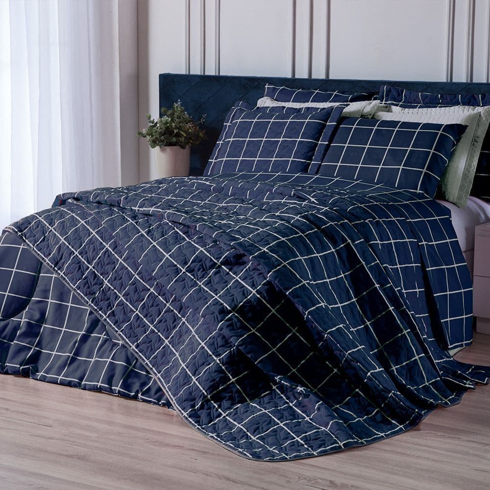 Capa Edredom Duvet Dupla Face Estampado Casal King 150 Fios com Zíper para Refil Macio