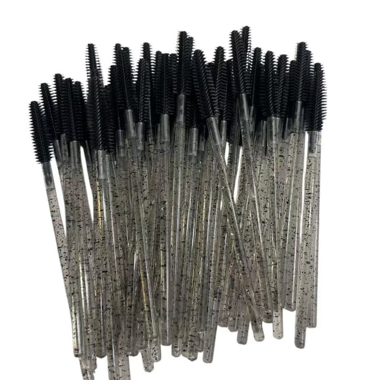 50unidades   Escovinha Silicone Para Cílios E Sobrancelhas （ Cor enviada aleatoriamente）
