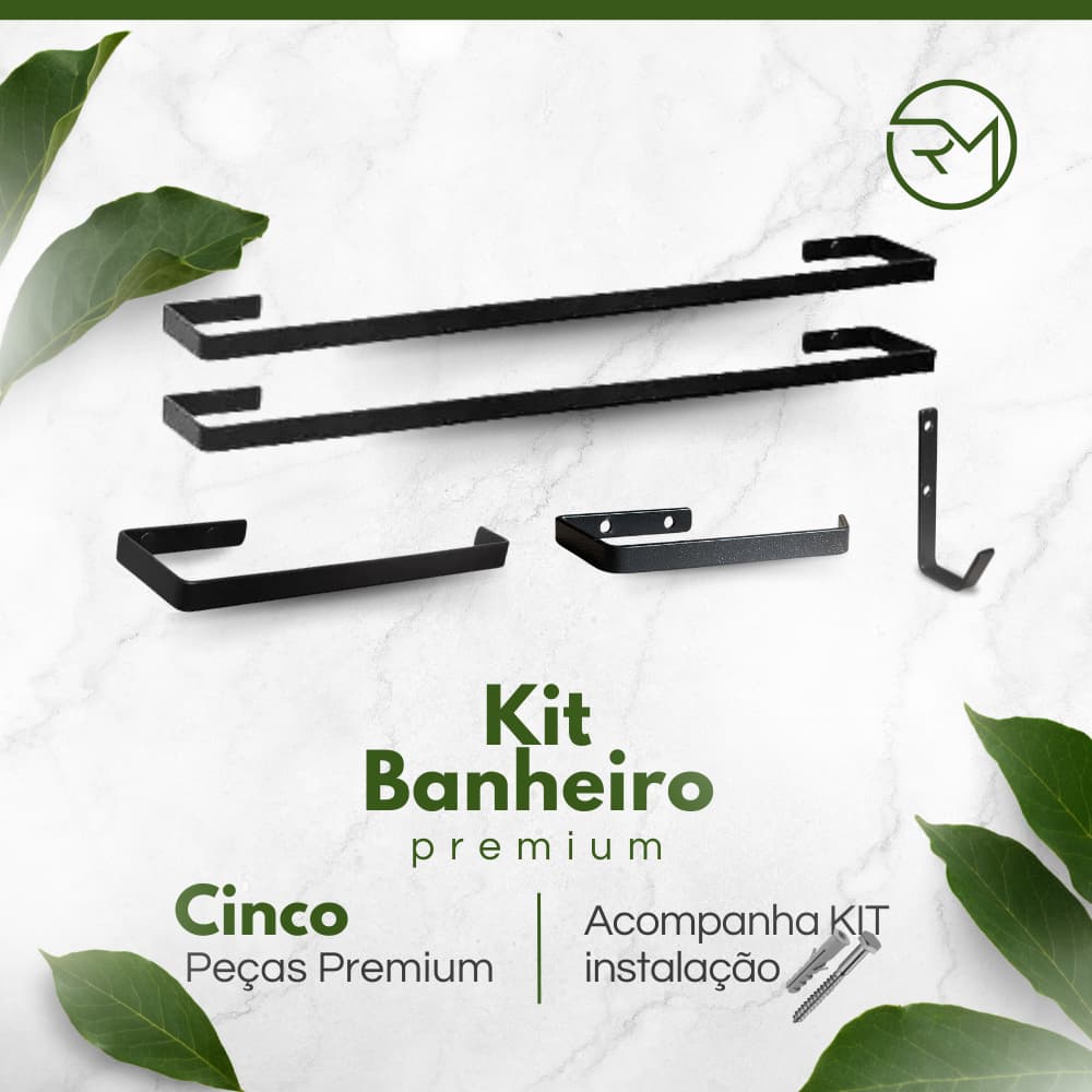 Kit Para Banheiro Aço Inoxidável | ENVIO IMEDIATO!