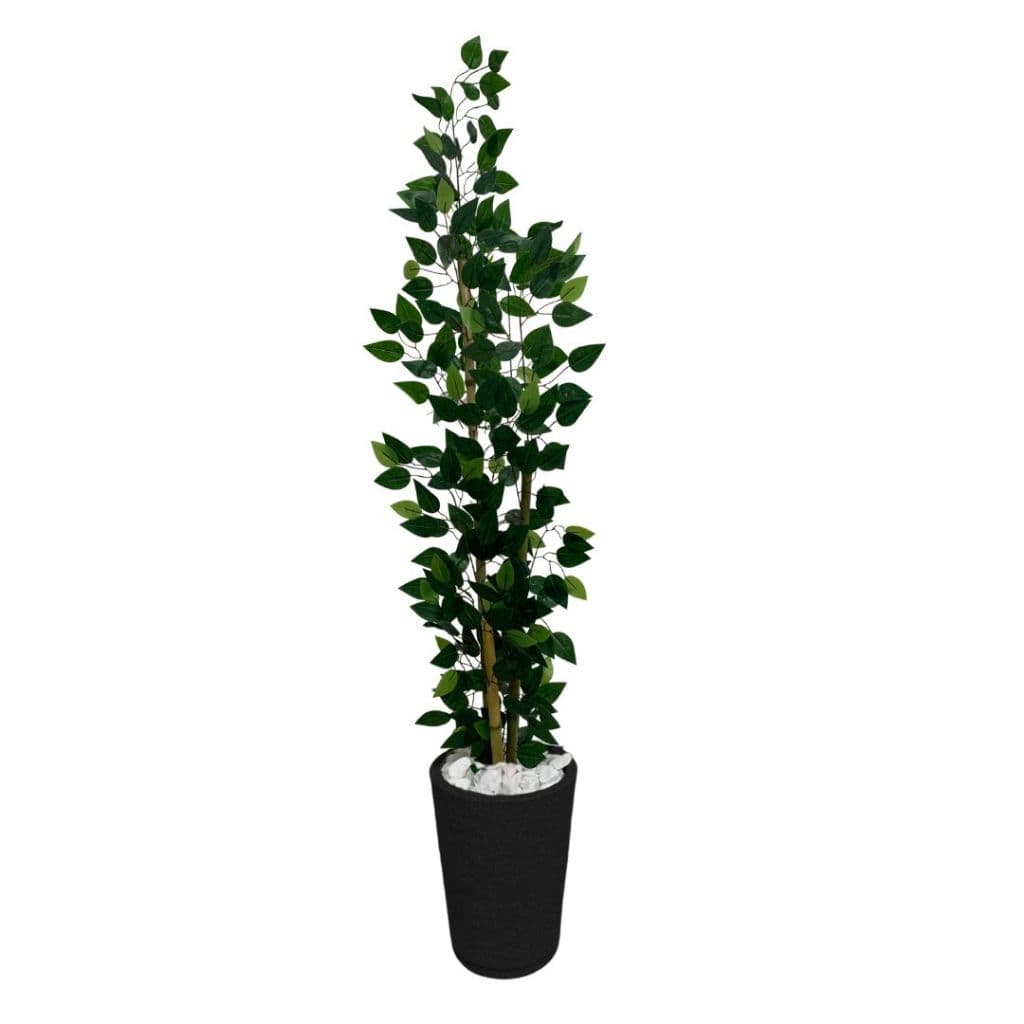Bambu Da Sorte Planta Artificial Grande Com Vaso Decorativo