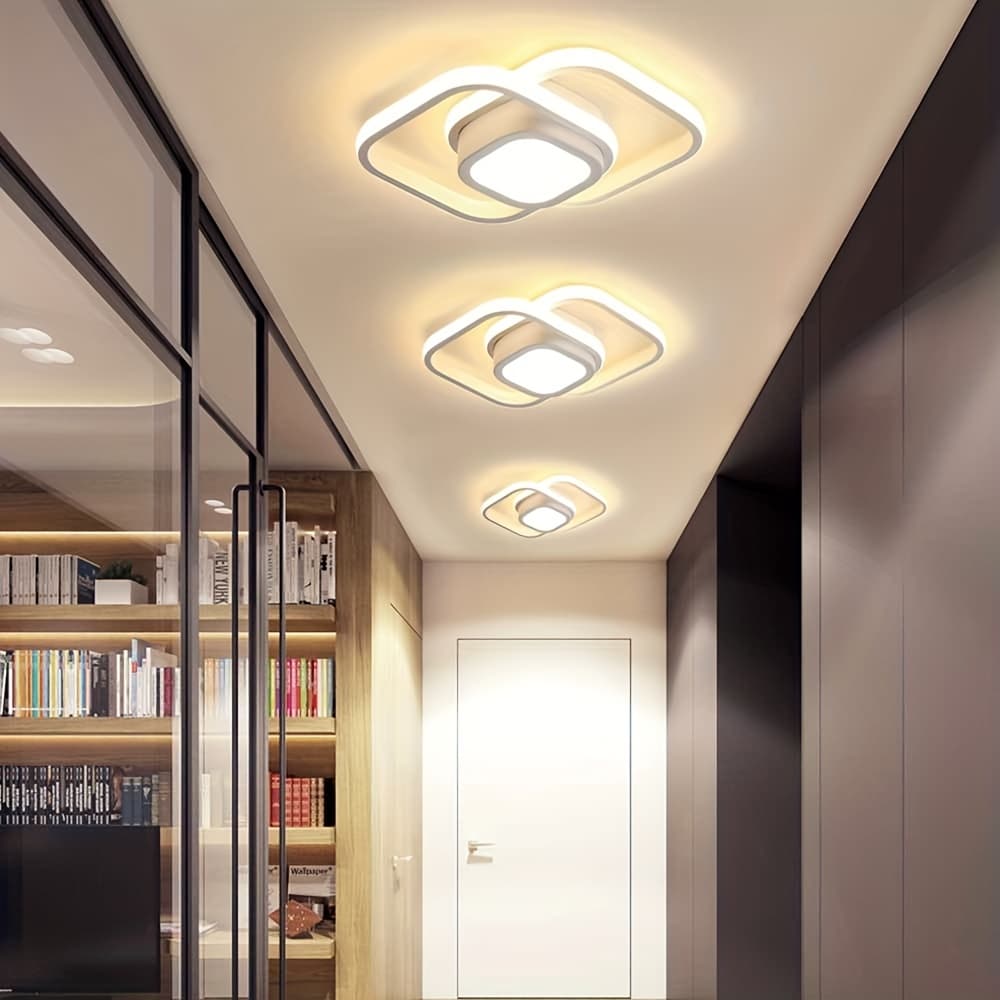 Luminária Teto Moderna Plafon Sobrepor Quadrado 3 Temperaturas em 1 Branca