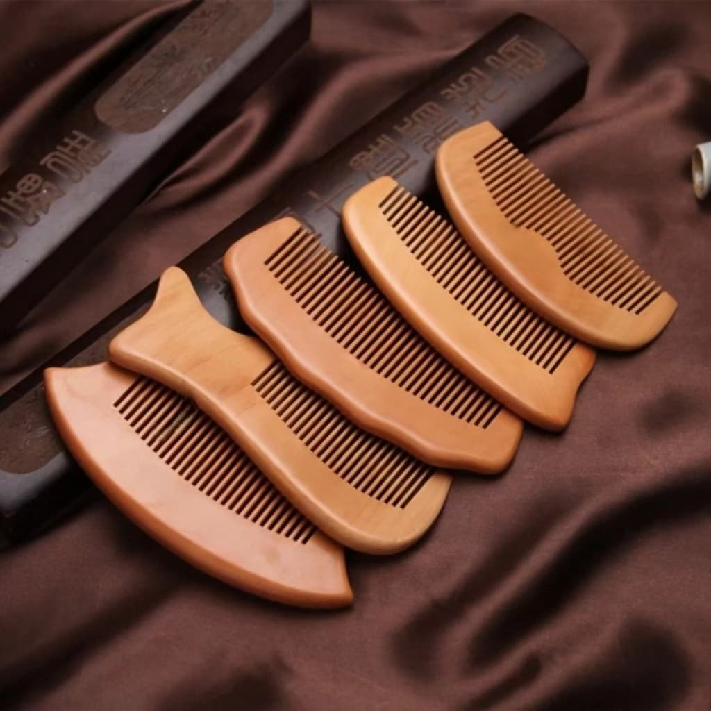 Pente Para Barba e Bigode Pente de Madeira de Bolso Pente Para Barba de Madeira Pente para Barba