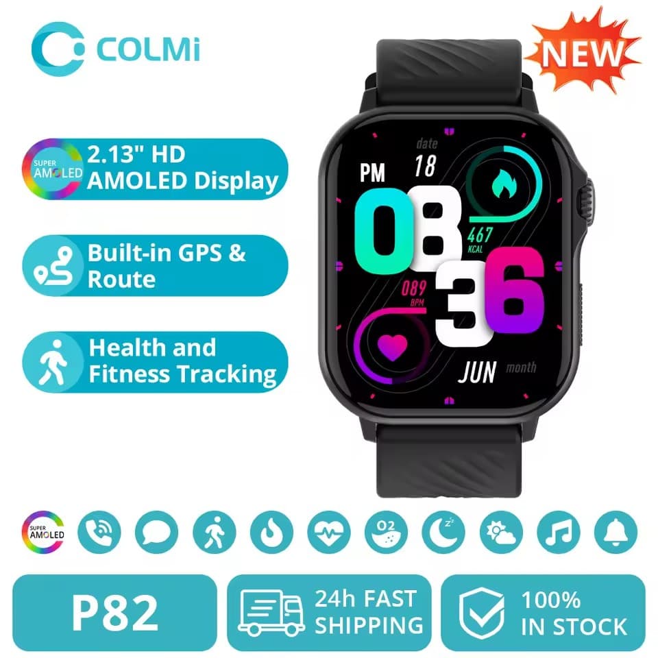 Smartwatch Colmi P82 Com Gps Tela Amoled 2.13 "amoled hd display