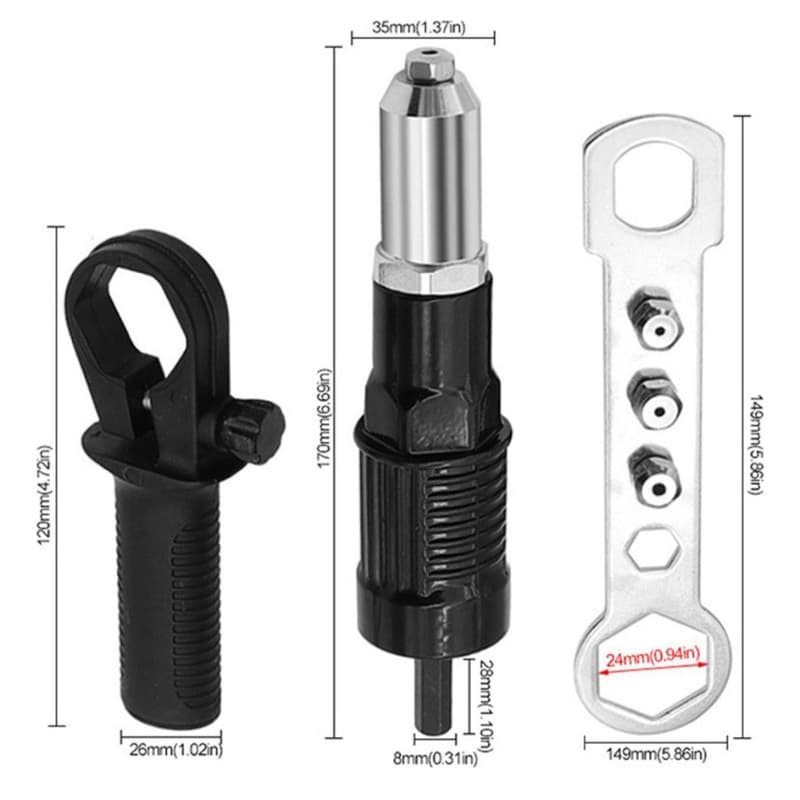 Adaptador De Furadeira Elétrica Para Porca De Rebite