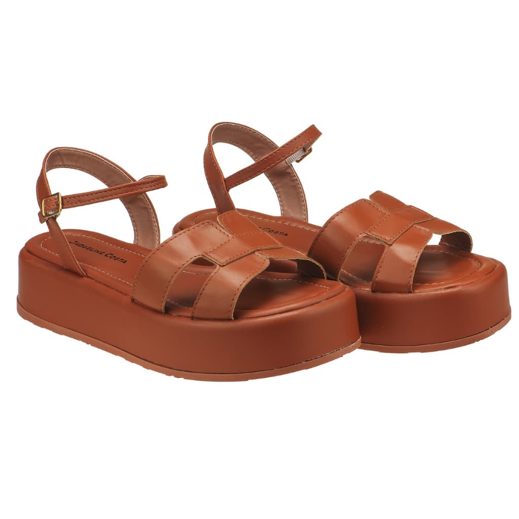 Sandália Feminina Flat Papete Plataforma Casual FlatForm Moda Confortável Tendência Verão Hope Shoes