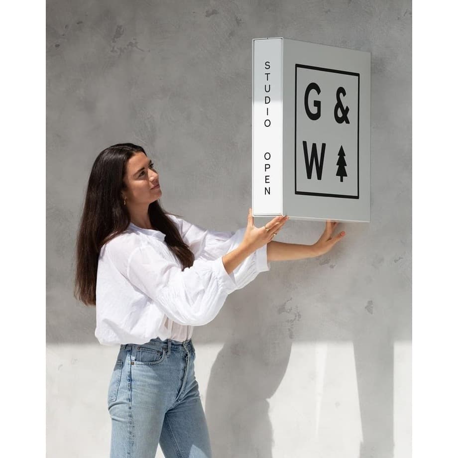 Placa Luminoso Personalizado Frente e Verso para Fachada Loja Salão Beleza Comércio Empresa