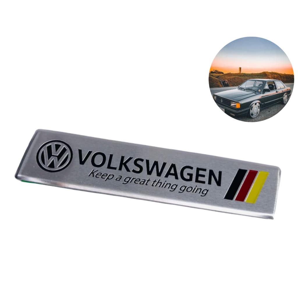 Plaquinha Emblema Volkswagen Alemanha Aluminio 3m Dupla Face