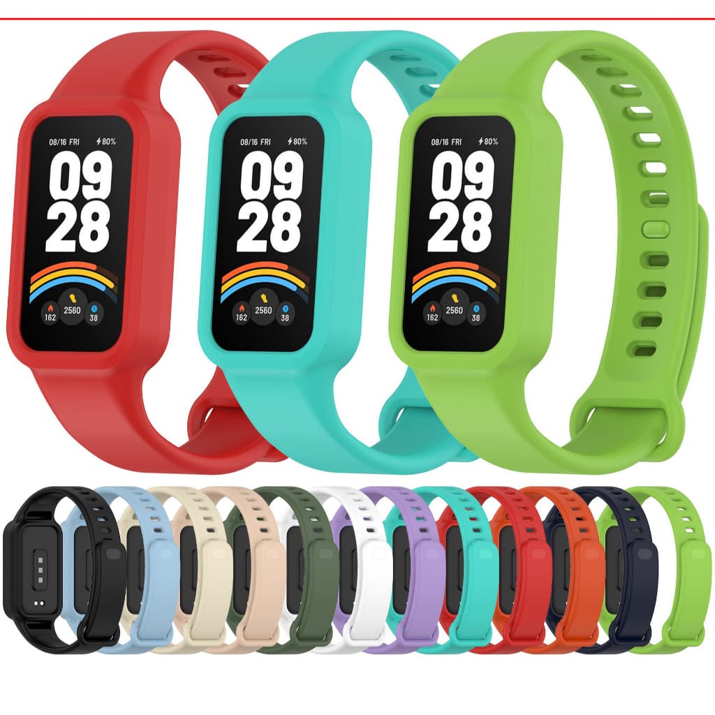 Pulseira De Silicone Para Xiaomi Mi band 9 Active Redmi Band 3
