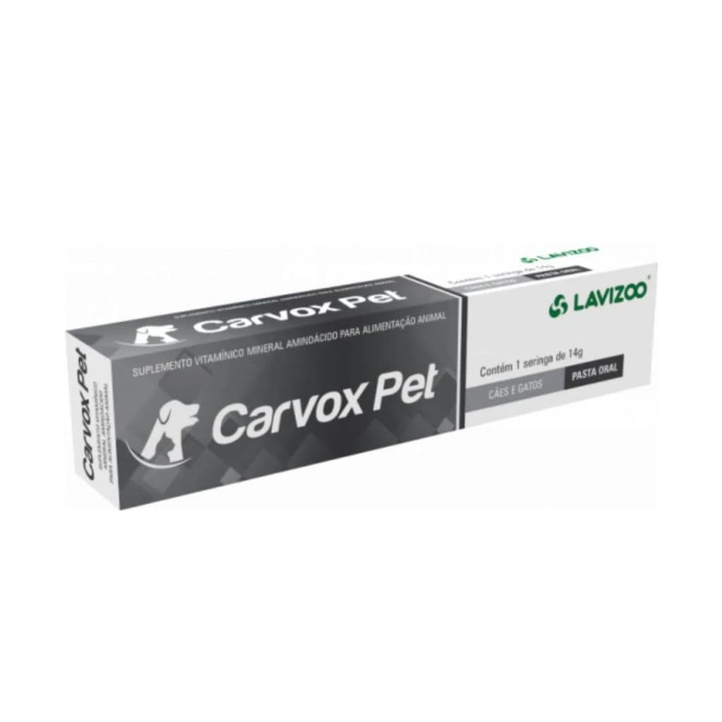 Carvox Pet Lavizoo Carvão Ativado para Cães e Gatos Suplemento 14g