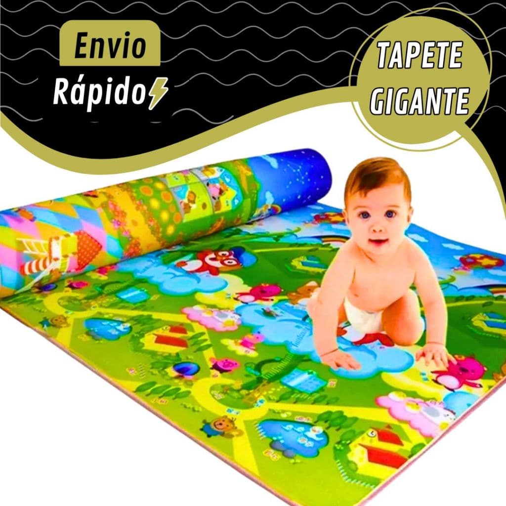 Tapete Gigante Educativo Para Bebê 180x120 e 90x120 De Atividades Infantil  Tatame Térmico