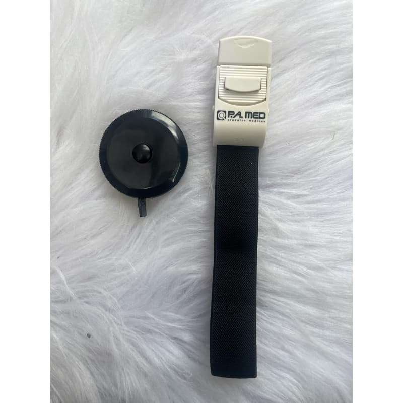 kit preto de fita métrica retratil e garrote de elástico PAMED
