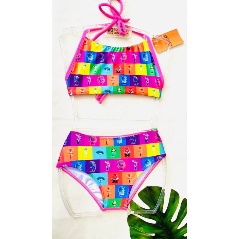 Biquíni + maiô infantil estampa divertidamente