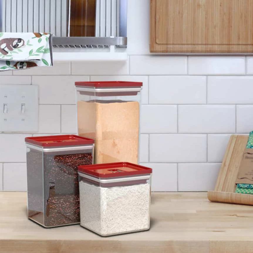 Kit Organizador Hermético Dubai 5 Litros Condimento Alimentos Cozinha Organização