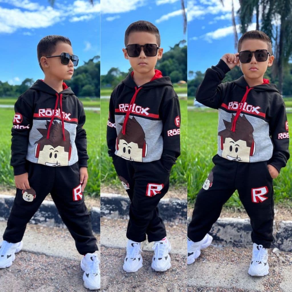 Moletom Blusa Roblox Infantil Conjunto Infantil Menino Inverno 4 ao 10 anos