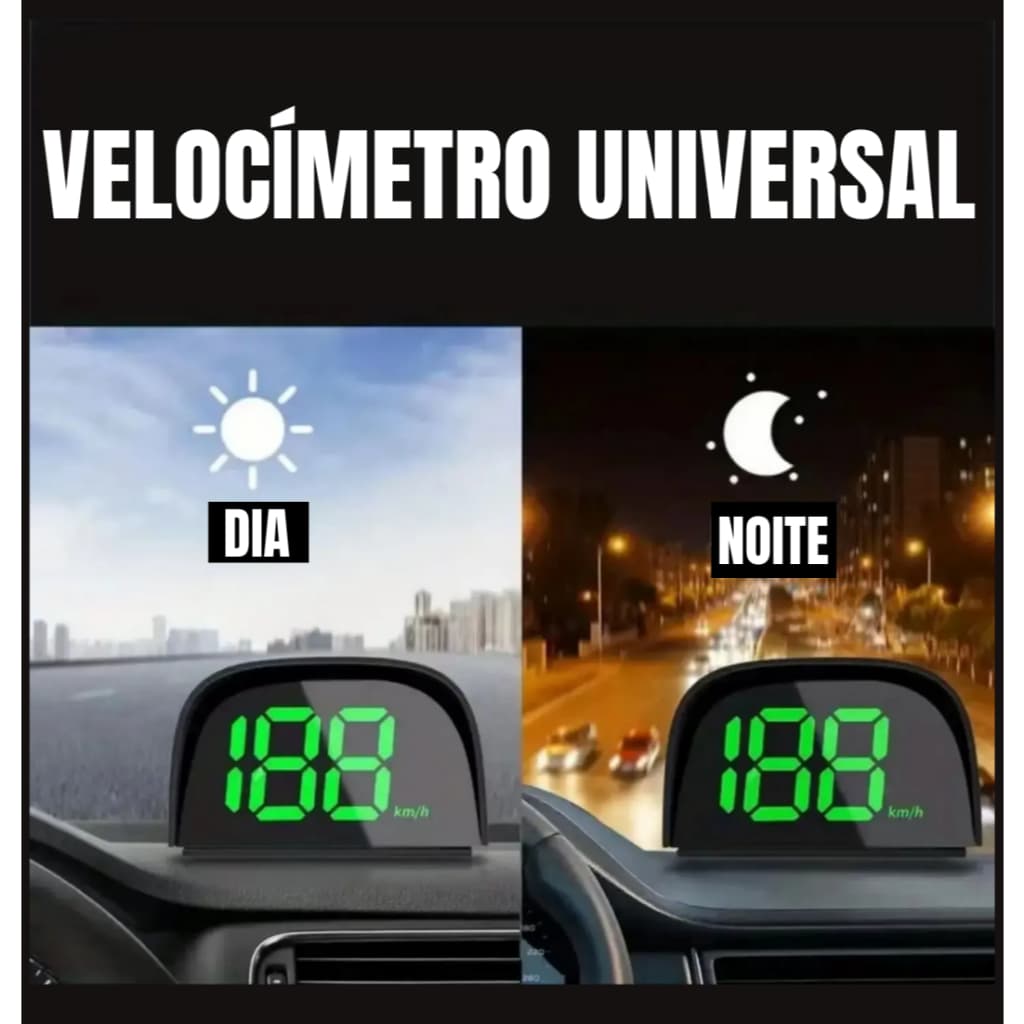 Velocímetro Digital Universal Carro Via Satélite Hud Smart Gps