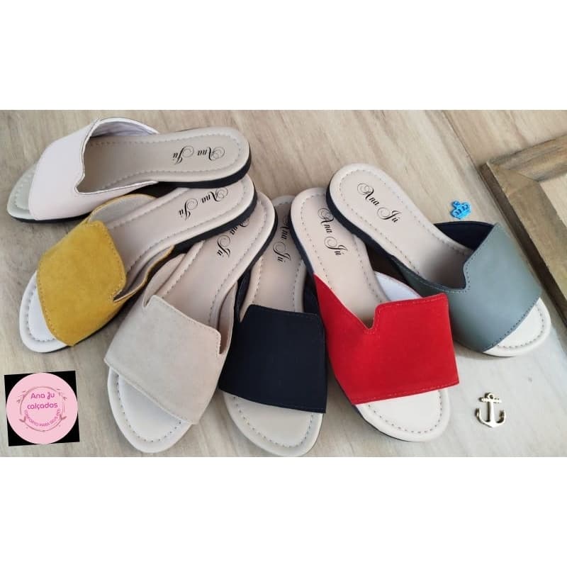 Rasteira feminina ,Rasteirinha Chinelo sandalia tendência verão