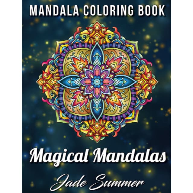 Kit 100 Desenhos de Magical Mandalas Para Colorir (Folhas Soltas) Folha A4