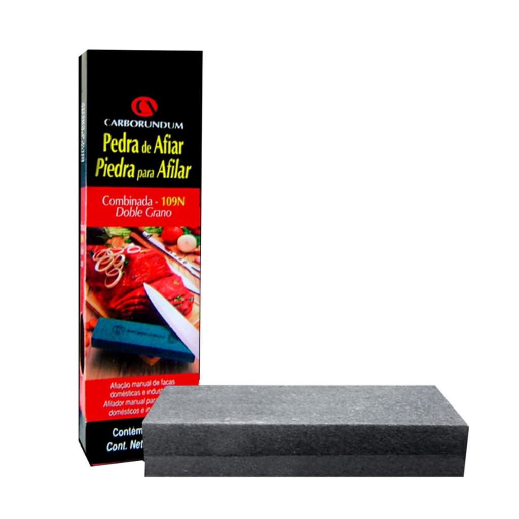 Pedra Esmeril Para Afiar Facas 15cm Reta Dupla Face – Carborundum