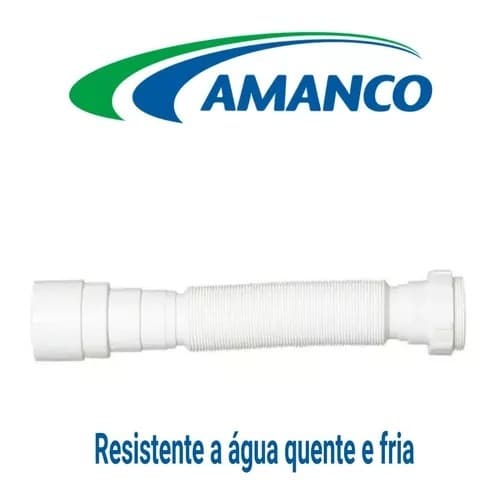Sifão Amanco Extensível Universal Ajustável Lavatório Pia Tanque Água Quente/Fria