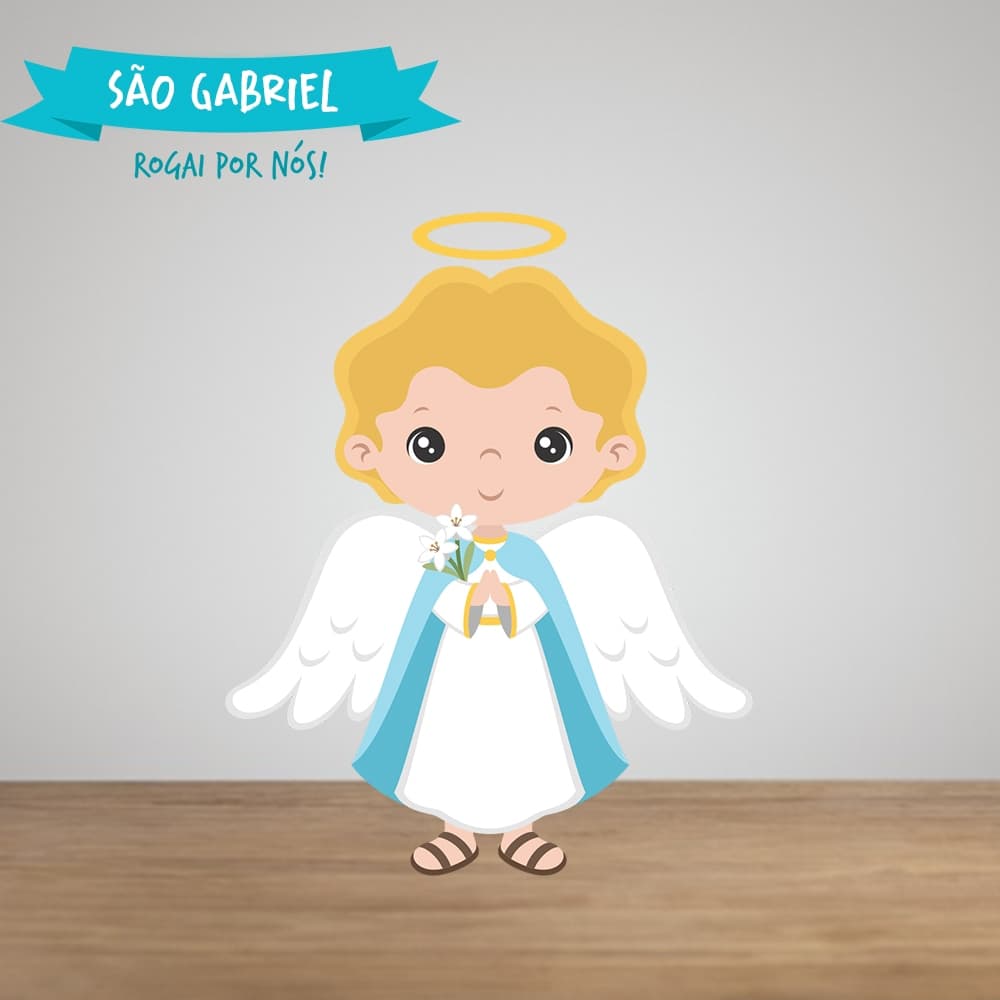 Almofada Infantil São Gabriel Arcanjo 40 cm de Altura