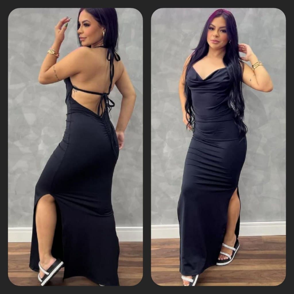 Vestido longo feminino vestido longo suplex