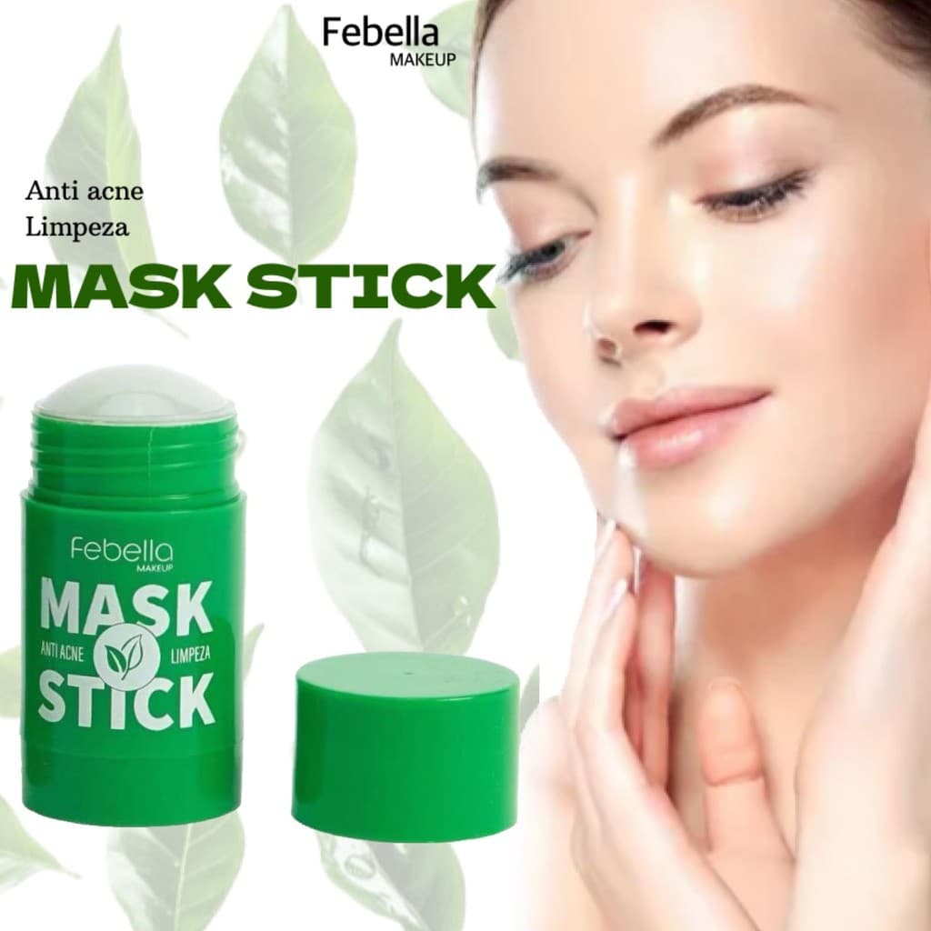 ORIGINAL Mask Stick Bastão Anti-Acne Máscara Chá Verde Remove Cravos Reduz Oleosidade Facial Febella