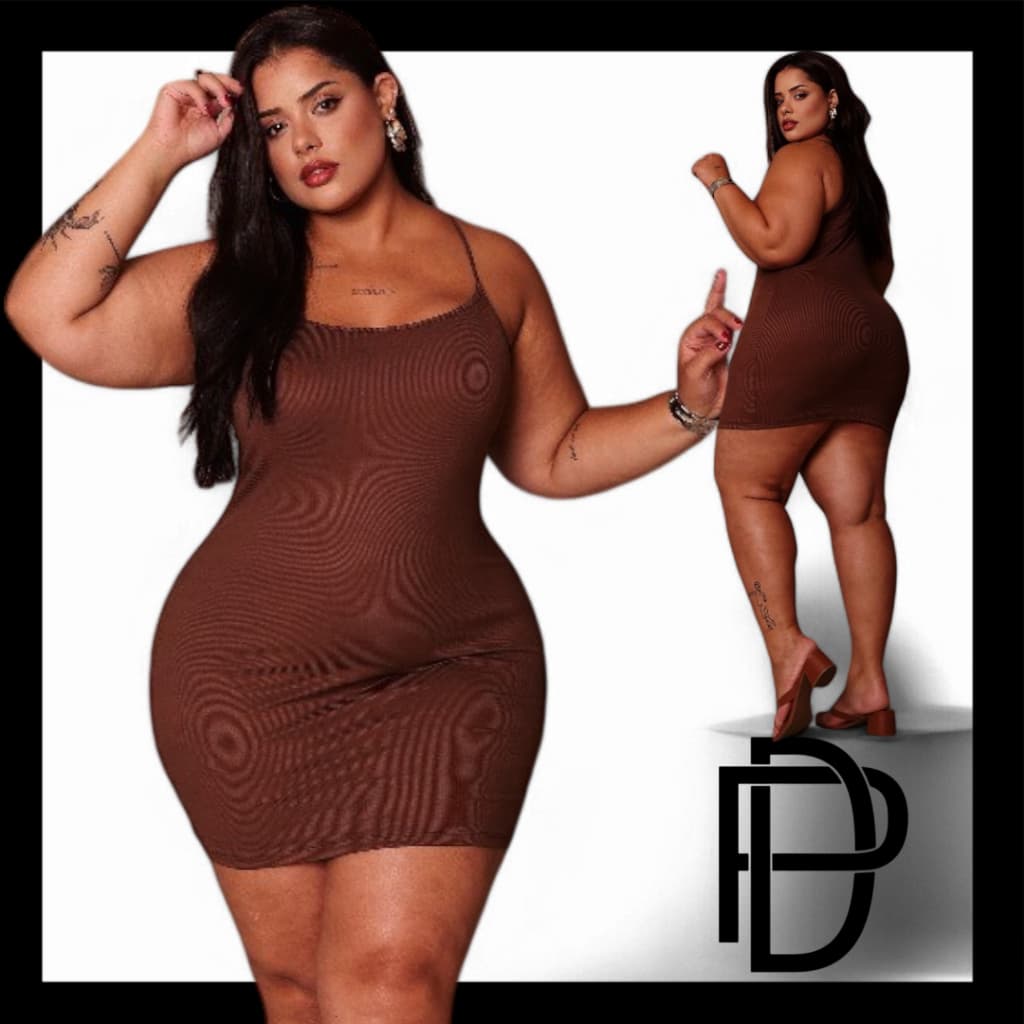 DRAPA PLUS - VESTIDO DE ALCINHA PLUS SIZE G1 AO G3