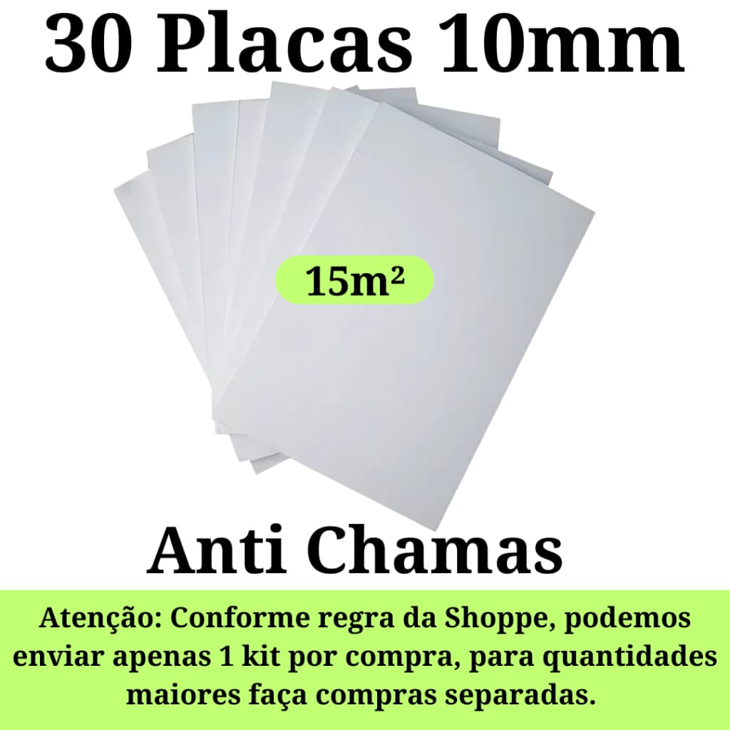 30 Placas de Isopor Eps  Antichamas Isolamento Termico Acustico1000x500x10mm  15 metros