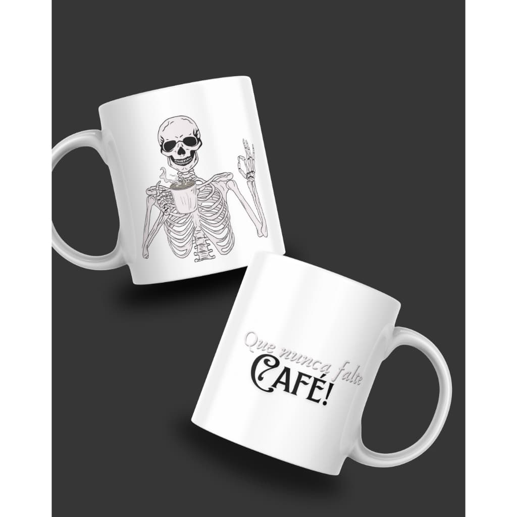 Caneca Que Nunca Falte Café Caveira Good Morning