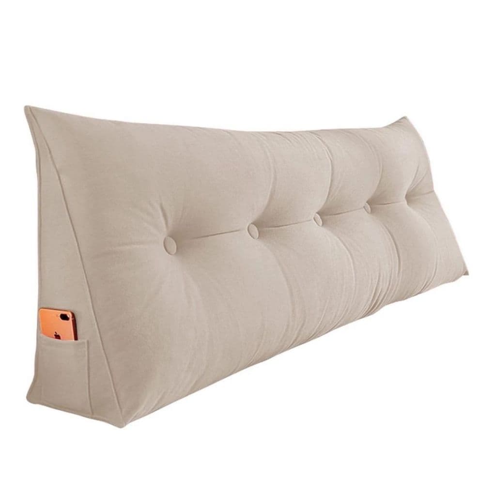 Almofada para Cabeceira Laly Apoio p/ Lombar 1,60 Suporte p/ Celular Suede