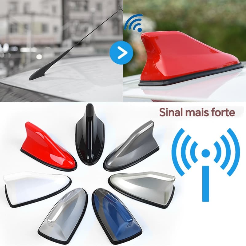 Antena de barbatana de tubarão, decoração de antena de carro, sinal de rádio de carro, antena tubarão