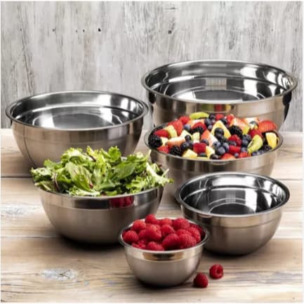 Tigela Inox Bowl Multiuso Profissional Culinária Utensílio de Cozinha 18cm/20cm/22cm/24cm/26cm/28cm
