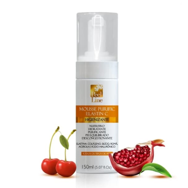 Mousse Purific vitamina c acido hialuronico hidratante Elastin C Higienizante  Peel Line