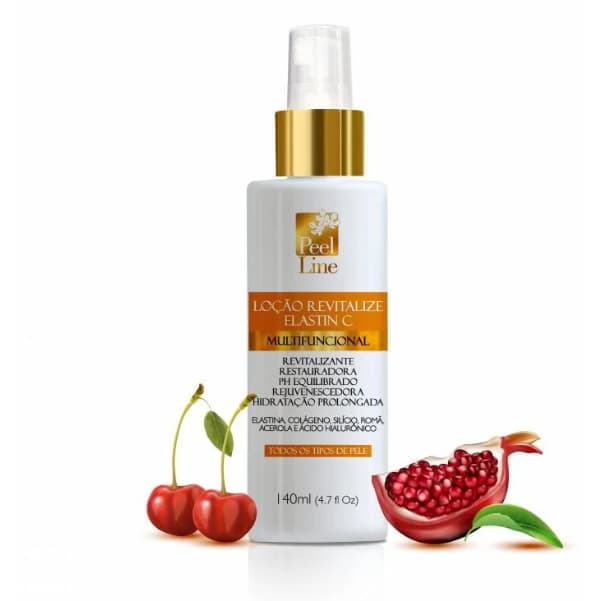 Loção Vitamina C firmadora lifting Revitalize Elastin C Revitalizante Peel Line