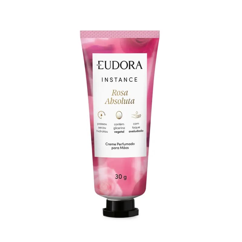 Eudora Creme Perfumado para Mãos Instance Rosa Absoluta 30g