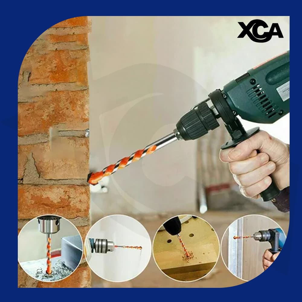 Kit Broca De Carboneto Jogo Profissional 7 Peças 3 A 12mm Madeira Ferro Concreto Parafusadeira